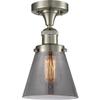 Innovations 517-1CH-SN-G63-LED 1 Light Vintage Dimmable LED Semi-Flush Mount, Brushed Satin Nickel view 1
