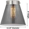 Innovations 517-1CH-SN-G63-LED 1 Light Vintage Dimmable LED Semi-Flush Mount, Brushed Satin Nickel view 2