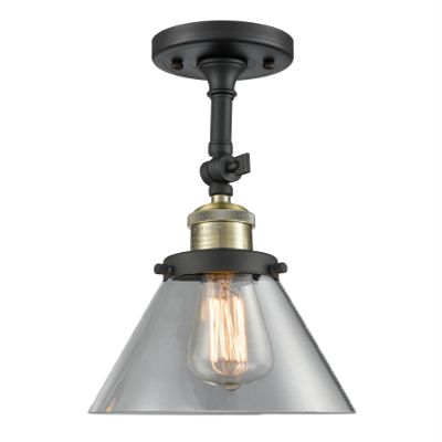 Innovations 201F-BAB-G42 1 Light Semi-Flush Mount, Black Antique Brass