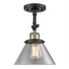 Innovations 201F-BAB-G42 1 Light Semi-Flush Mount, Black Antique Brass view 1