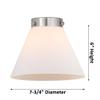 Innovations 201F-BAB-G42 1 Light Semi-Flush Mount, Black Antique Brass view 2
