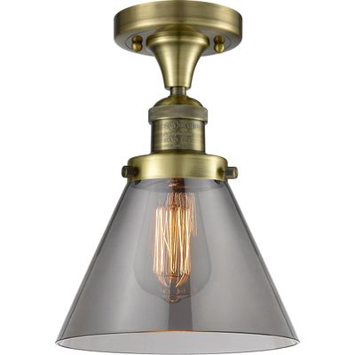 Innovations 517-1CH-AB-G43-LED 1 Light Vintage Dimmable LED Flush Mount, Antique Brass