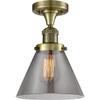 Innovations 517-1CH-AB-G43-LED 1 Light Vintage Dimmable LED Flush Mount, Antique Brass view 1