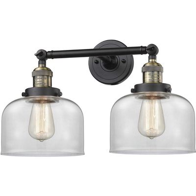 Innovations 208-BAB-G72 2 Light Bathroom Fixture, Black Antique Brass