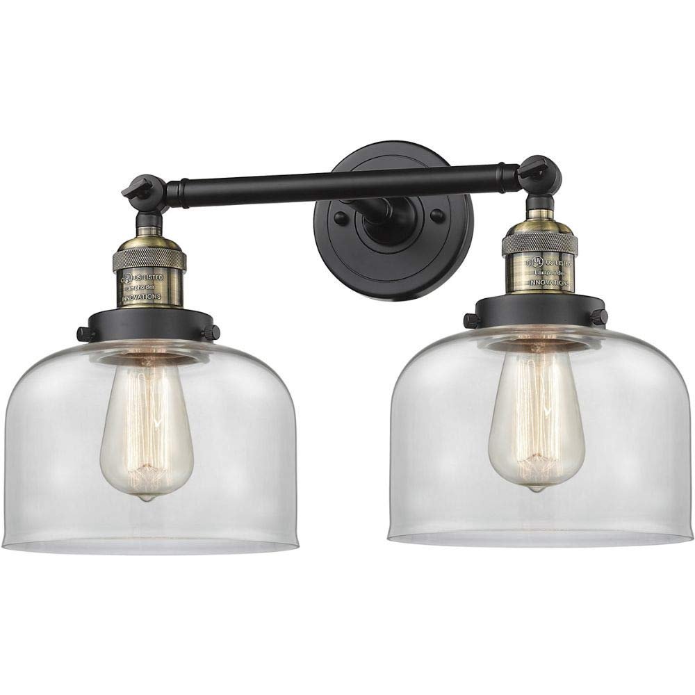 Innovations 208-BAB-G72 2 Light Bathroom Fixture, Black Antique Brass