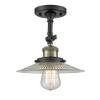 Innovations 201F-BAB-G2 1 Light Semi-Flush Mount, Black Antique Brass view 1