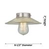Innovations 201F-BAB-G2 1 Light Semi-Flush Mount, Black Antique Brass view 2