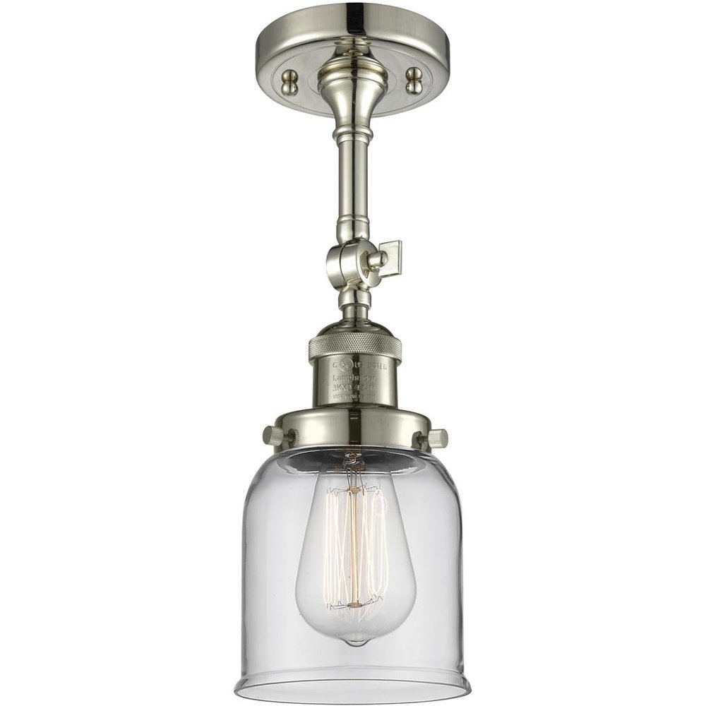 Innovations INNO201F-PN-G52-LED LED Semi-Flush Mount, Polished Nickel