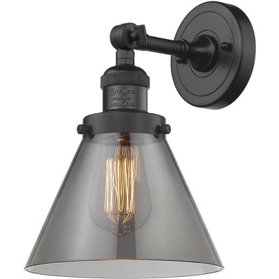 Innovations 201F-BK-G43 1 Light Semi-Flush Mount, Matte Black
