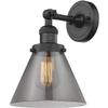 Innovations 201F-BK-G43 1 Light Semi-Flush Mount, Matte Black view 1