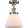 Innovations 517-1CH-SN-G41-LED 1 Light Vintage Dimmable LED Semi-Flush Mount, Brushed Satin Nickel view 1