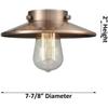 Innovations 201F-SN-M2-LED LED Semi-Flush Mount view 4