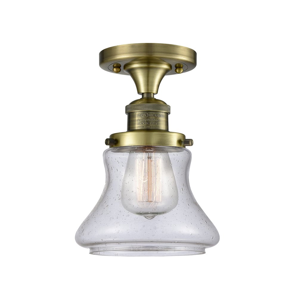 Innovations 517-1CH-AB-G194-LED 1 Light Vintage Dimmable LED Flush Mount, Antique Brass