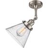 Innovations 201F-SN-G44-LED Transitional LED Semi-Flush Mount from Franklin Restoration Collection in Pewter, Nickel, Silver Finish, view 2