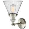 Innovations 201F-SN-G44-LED Transitional LED Semi-Flush Mount from Franklin Restoration Collection in Pewter, Nickel, Silver Finish, view 4