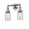 Innovations 208-PN-G52-LED 2 Light Vintage Dimmable LED Bathroom Fixture, Polished Nickel view 1