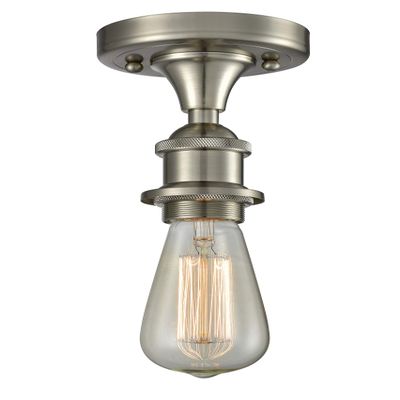 Innovations 516-1C-SN-LED 1 Light Vintage Dimmable LED Semi-Flush Mount, Brushed Satin Nickel
