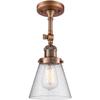 Innovations 201F-AC-G64-LED LED Semi-Flush Mount, Antique Copper view 1