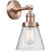 Innovations 201F-AC-G64-LED LED Semi-Flush Mount, Antique Copper view 3