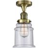 Innovations 517-1CH-AB-G184-LED 1 Light Vintage Dimmable LED Flush Mount, Antique Brass view 1