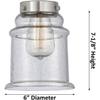 Innovations 517-1CH-AB-G184-LED 1 Light Vintage Dimmable LED Flush Mount, Antique Brass view 2