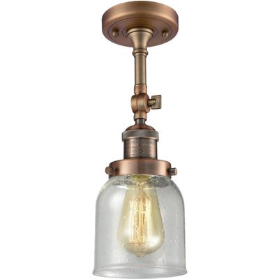 Innovations INNO201F-AC-G54-LED LED Semi-Flush Mount, Antique Copper