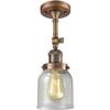 Innovations INNO201F-AC-G54-LED LED Semi-Flush Mount, Antique Copper view 1
