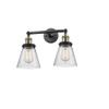 Innovations 208-BAB-G64-LED 2 Light Vintage Dimmable LED Bathroom Fixture, Black Antique Brass view 1