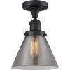Innovations 517-1CH-BK-G43 1 Light Semi-Flush Mount, Matte Black view 1