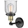 Innovations 201F-BAB-G54-LED 1 Light Vintage Dimmable LED Semi-Flush Mount, Black Antique Brass view 4