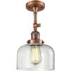 Innovations 201F-AC-G72-LED Traditional LED Semi-Flush Mount from Franklin Restoration Collection in Copper Finish, view 1
