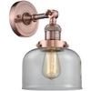 Innovations 201F-AC-G72-LED Traditional LED Semi-Flush Mount from Franklin Restoration Collection in Copper Finish, view 3
