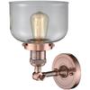 Innovations 201F-AC-G72-LED Traditional LED Semi-Flush Mount from Franklin Restoration Collection in Copper Finish, view 4