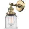 Innovations 201F-AB-G52-LED Traditional LED Semi-Flush Mount from Franklin Restoration Collection in Brass - Antique Finish, view 3