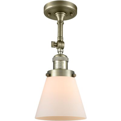 Innovations 201F-AB-G61-LED LED Semi-Flush Mount, Antique Brass