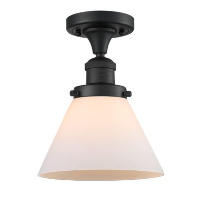 Innovations 517-1CH-BK-G41 1 Light Semi-Flush Mount, Matte Black