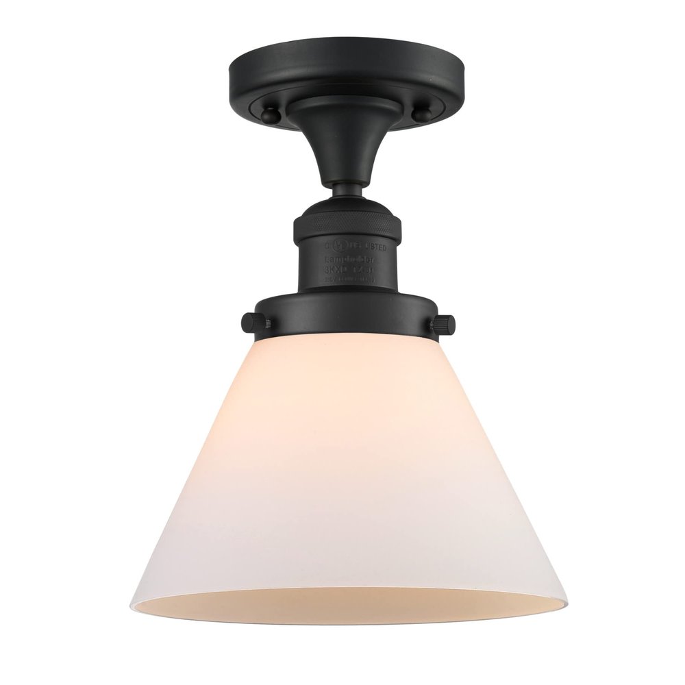 Innovations 517-1CH-BK-G41 1 Light Semi-Flush Mount, Matte Black