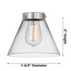 Innovations 517-1CH-BK-G41 1 Light Semi-Flush Mount, Matte Black view 2