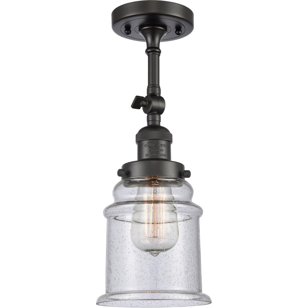 Innovations 201F-OB-G184-LED LED Semi-Flush Mount from Franklin Restoration Collection