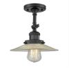 Innovations 201F-BK-G2 1 Light Semi-Flush Mount, Matte Black view 1