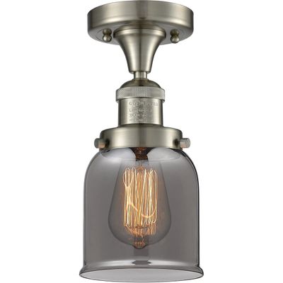 Innovations 517-1CH-SN-G53-LED 1 Light Vintage Dimmable LED Semi-Flush Mount, Brushed Satin Nickel