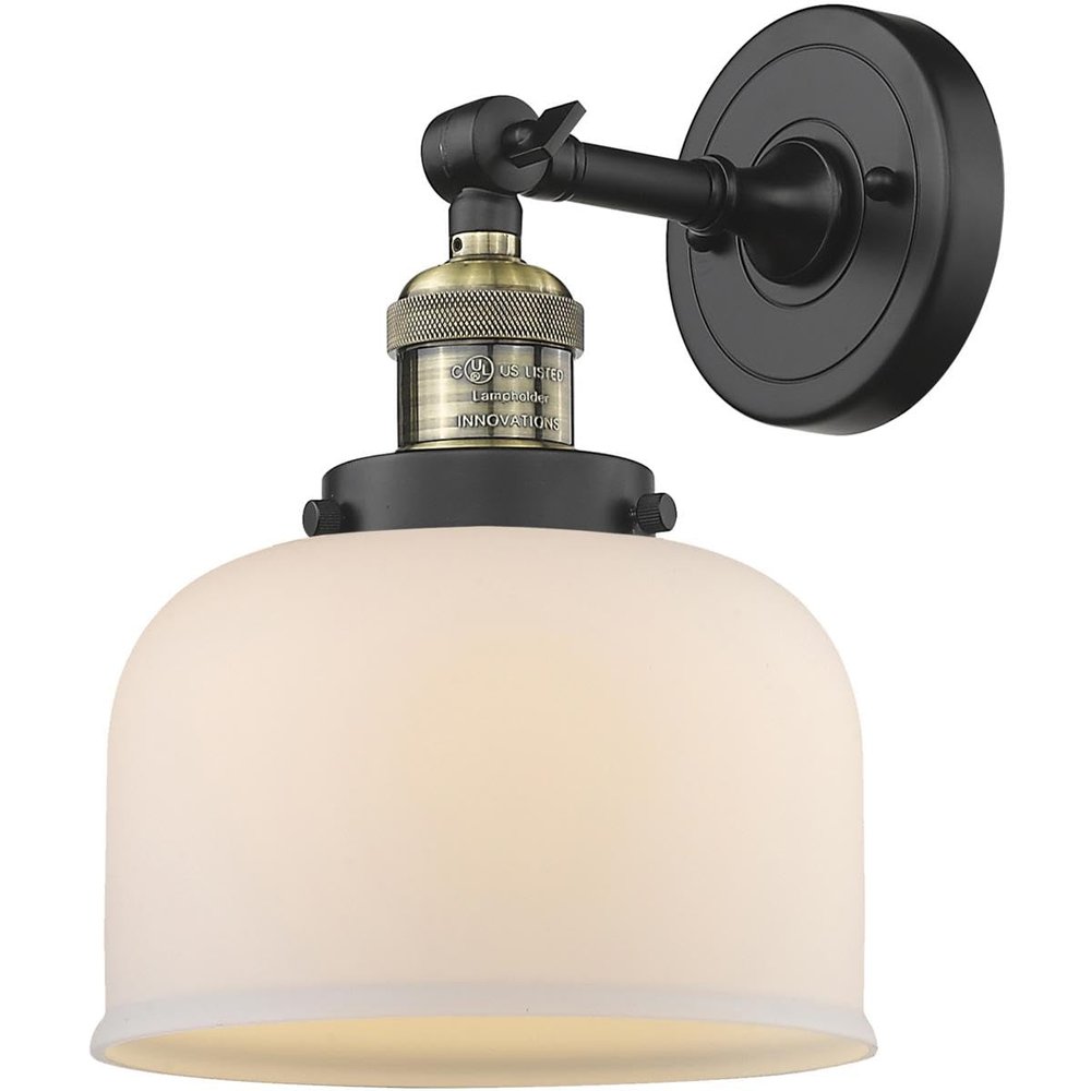 Innovations INNO201F-BAB-G71-LED LED Semi-Flush Mount, Black Antique Brass