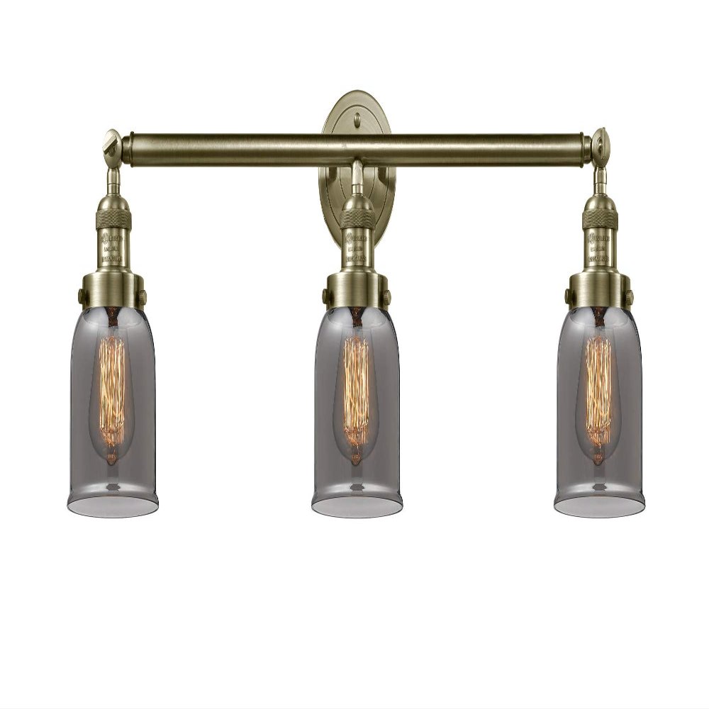 Innovations 205-AB-S-G53 3 Light Adjustable Bathroom Fixture, Antique Brass