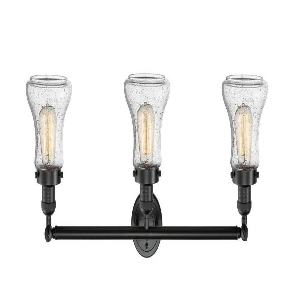 Innovations 205-OB-S-G194-LED 3 Light Vintage Dimmable LED Adjustable Bathroom Fixture, Oil Rubbed Bronze