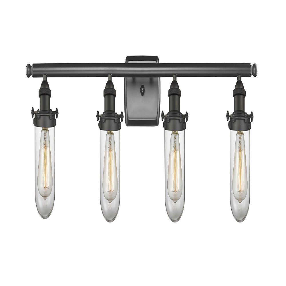 Innovations 516-4W-OB-232-CL-LED 4 Light Vintage Dimmable LED Bathroom Fixture, Oil Rubbed Bronze