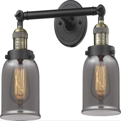 Innovations 208-BAB-G53 2 Light Bathroom Fixture, Black Antique Brass