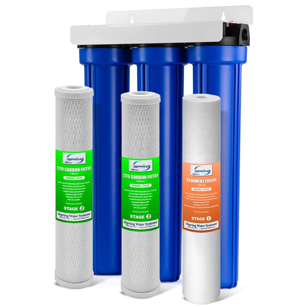 iSpring WCB32O Whole House Water Filter System, 3/4" Inlet/Outlet