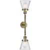 Innovations 208-AB-G64-LED 2 Light Vintage Dimmable LED Bathroom Fixture, Antique Brass view 3