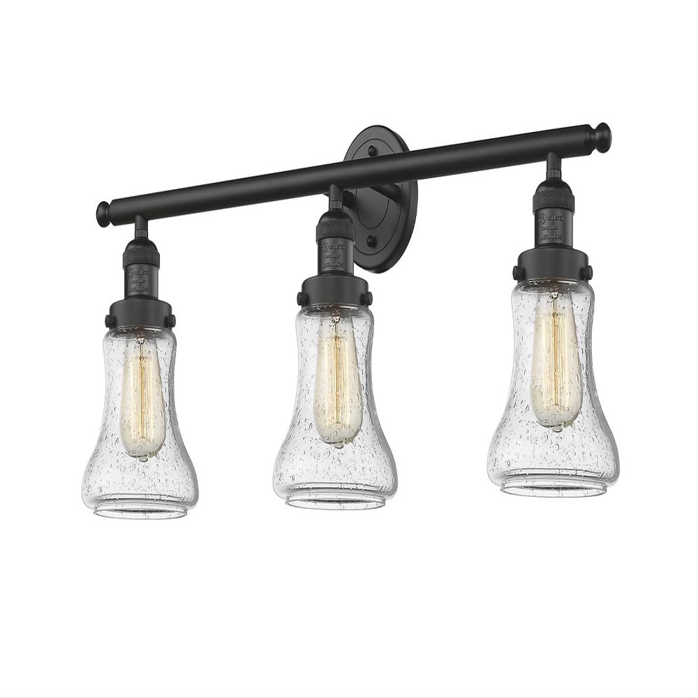 Innovations 205-BK-G194 Three Light Bath Vanity from Franklin Restoration Collection