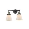 Innovations 208-BAB-G61-LED 2 Light Vintage Dimmable LED Bathroom Fixture, Black Antique Brass view 1